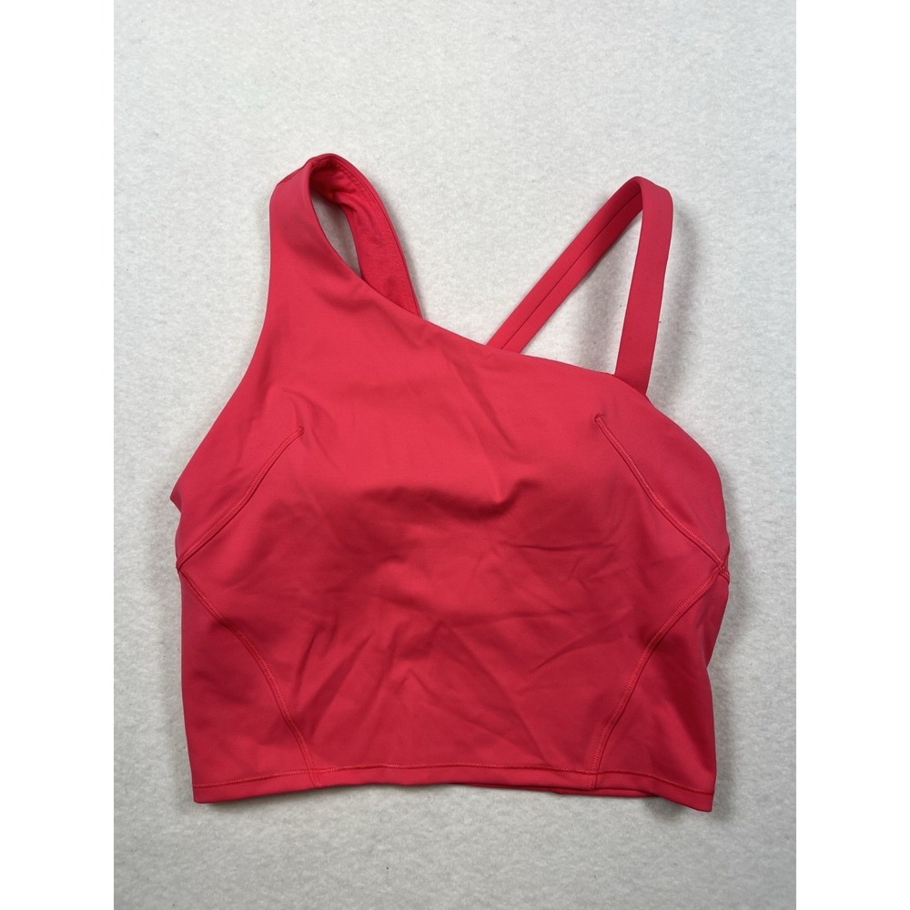 lululemon athletica Pink Red Longline Sports Bra